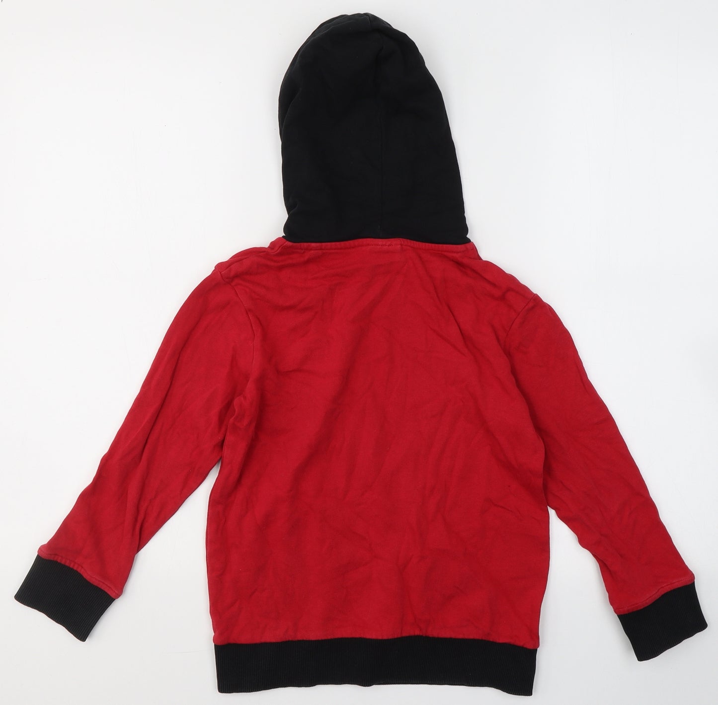River Island Boys Red  Cotton Pullover Hoodie Size 7-8 Years   - NC