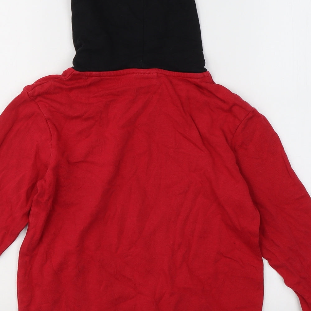 River Island Boys Red  Cotton Pullover Hoodie Size 7-8 Years   - NC