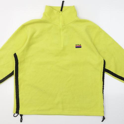 Unlimited style Womens Yellow Collared  Polyester Pullover Jumper Size 16   - Style