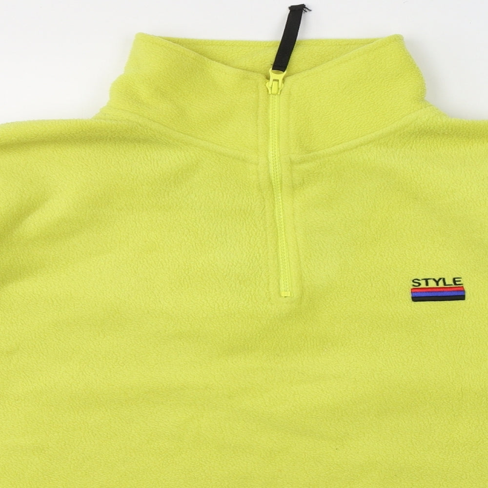 Unlimited style Womens Yellow Collared  Polyester Pullover Jumper Size 16   - Style