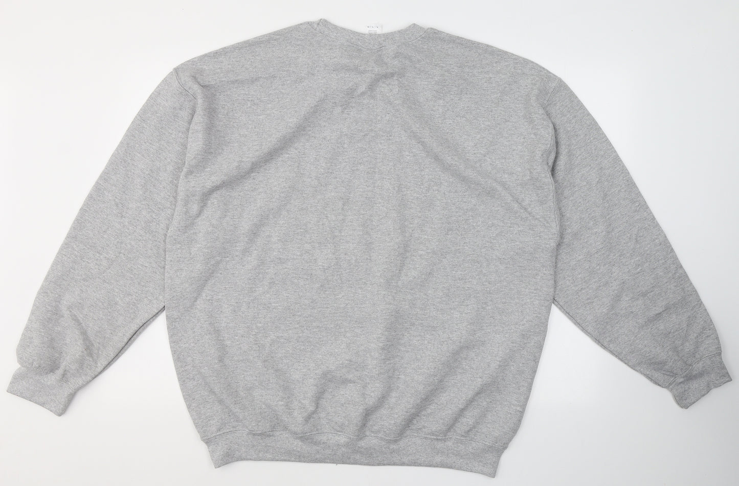 Gildan Mens Green Round Neck  Cotton Pullover Jumper Size XL