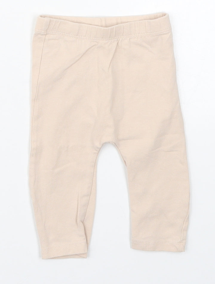 Matalan Girls Beige  Cotton Capri Leggings Size 3-6 Months