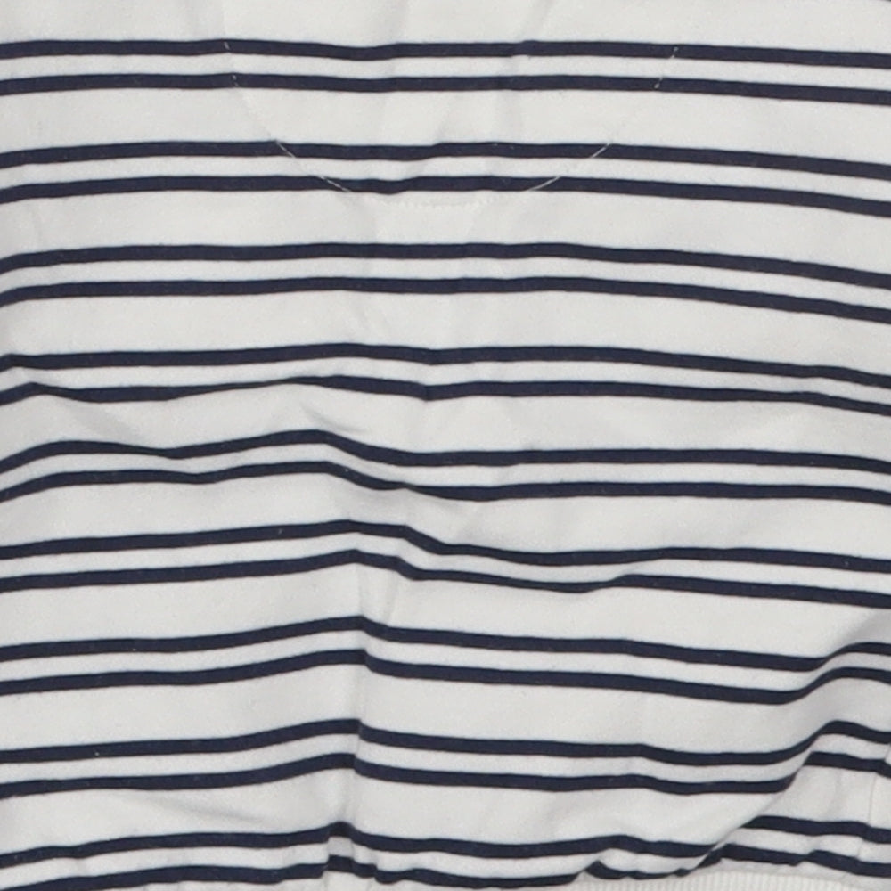 F&F Girls White Striped Cotton Pullover Sweatshirt Size 3-4 Years  Pullover - Navy