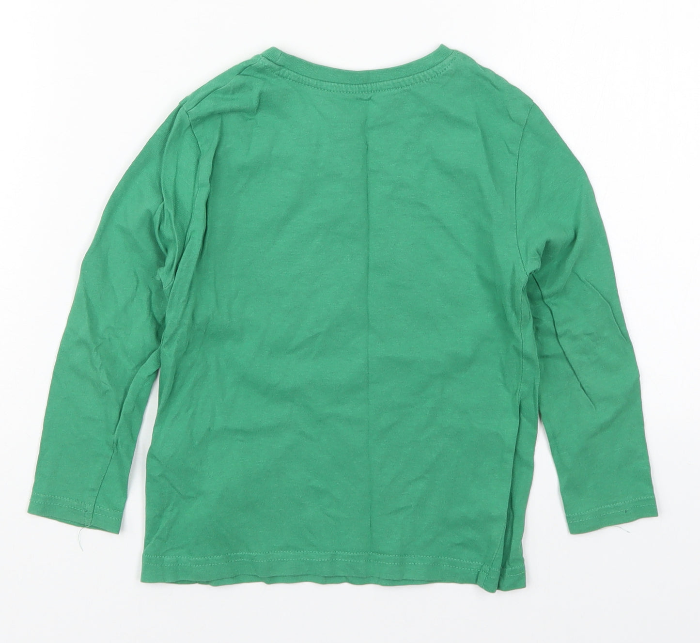 Primark Boys Green  Cotton Basic T-Shirt Size 4-5 Years Crew Neck Pullover - Epic Dude