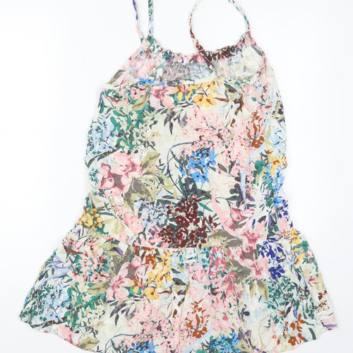 NEXT Womens Multicoloured Floral Viscose Tank Dress  Size 8  Round Neck Pullover