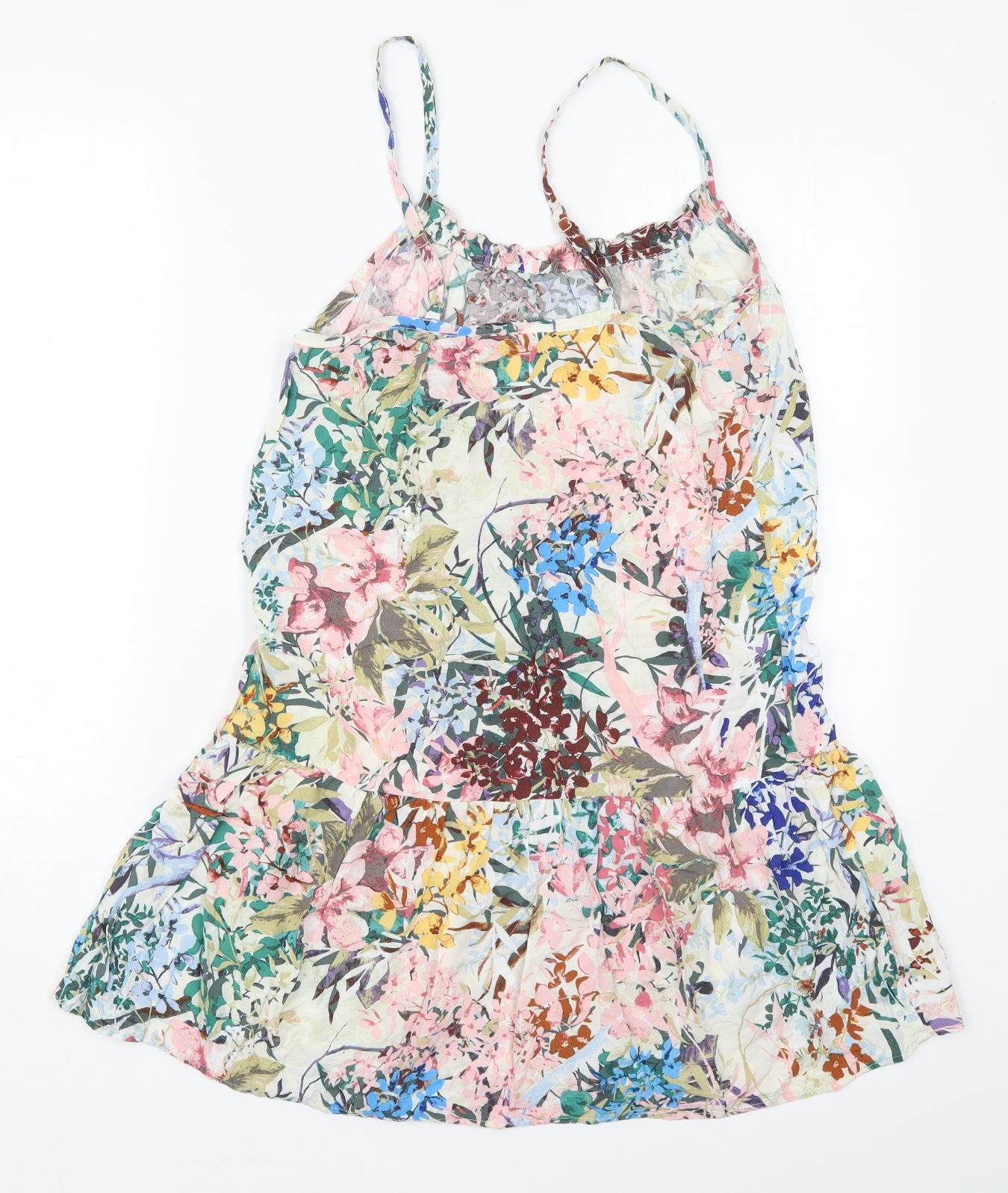 NEXT Womens Multicoloured Floral Viscose Tank Dress  Size 8  Round Neck Pullover