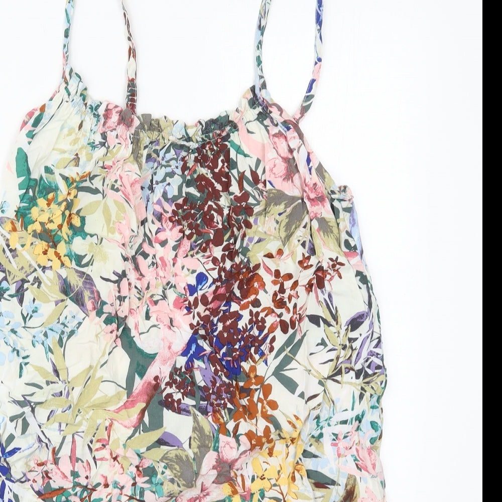 NEXT Womens Multicoloured Floral Viscose Tank Dress  Size 8  Round Neck Pullover