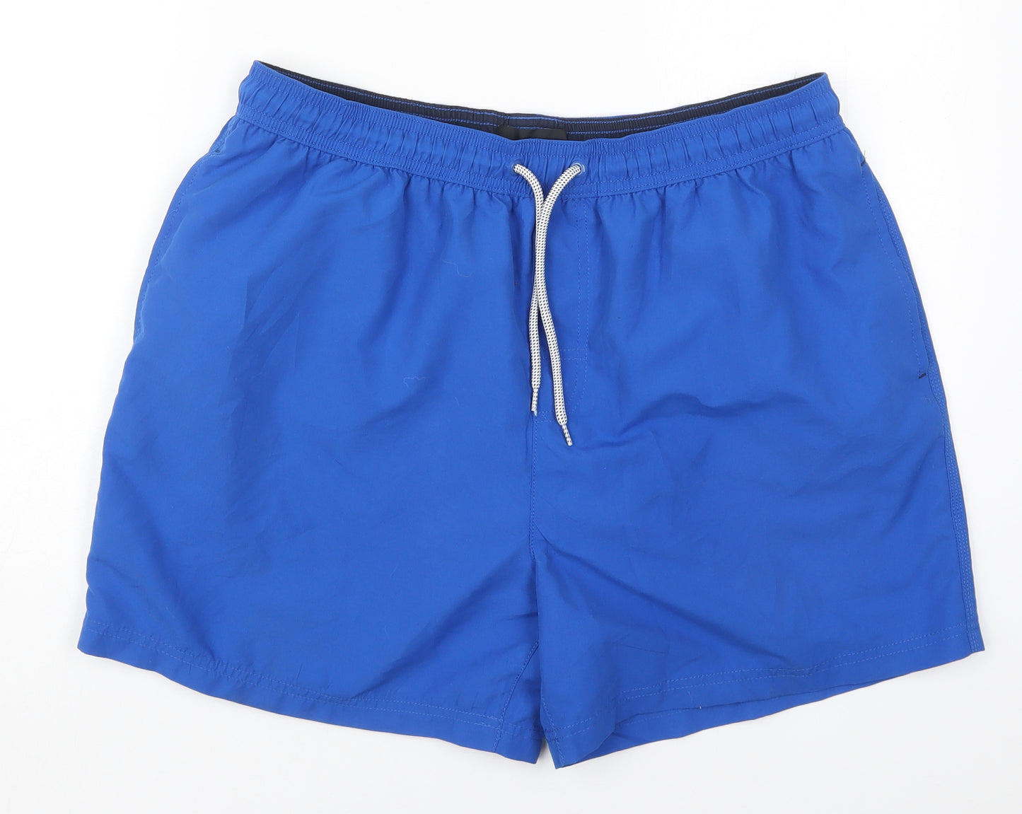 George Mens Blue  Polyester Athletic Shorts Size L  Regular Drawstring - Swim Shorts