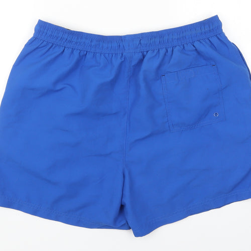 George Mens Blue  Polyester Athletic Shorts Size L  Regular Drawstring - Swim Shorts
