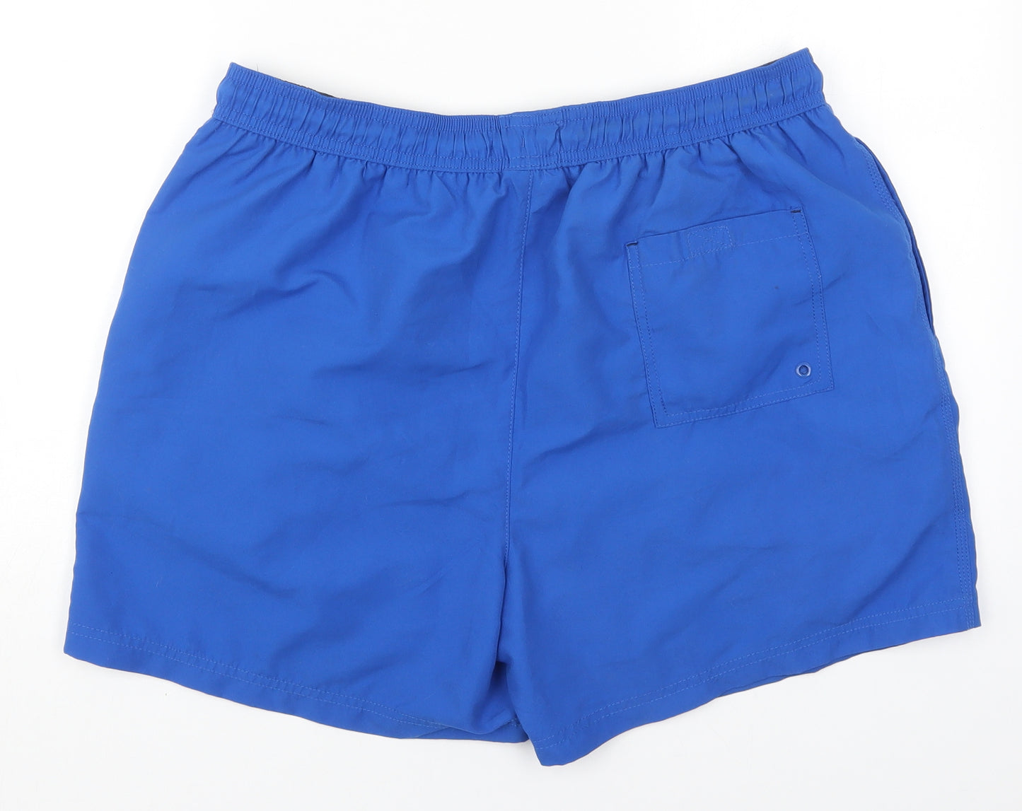 George Mens Blue  Polyester Athletic Shorts Size L  Regular Drawstring - Swim Shorts