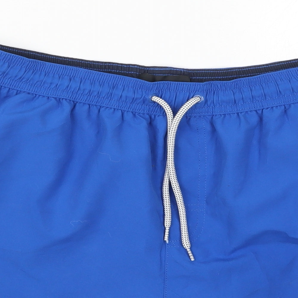 George Mens Blue  Polyester Athletic Shorts Size L  Regular Drawstring - Swim Shorts