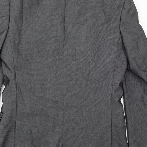 Red Herring Mens Grey  Polyester Jacket Suit Jacket Size 38