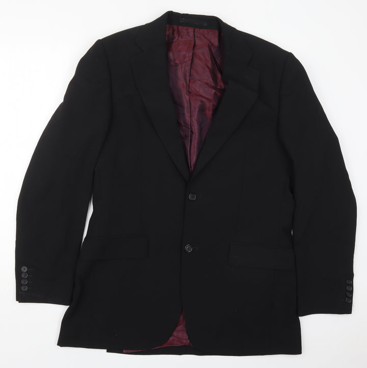 Tom English Mens Black Polyester Jacket Suit Jacket Size 40