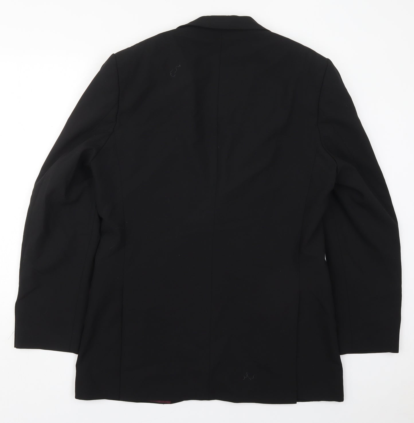 Tom English Mens Black  Polyester Jacket Suit Jacket Size 40