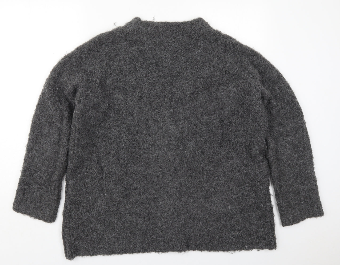 Primark Womens Grey V-Neck  Polyester Cardigan Jumper Size 14