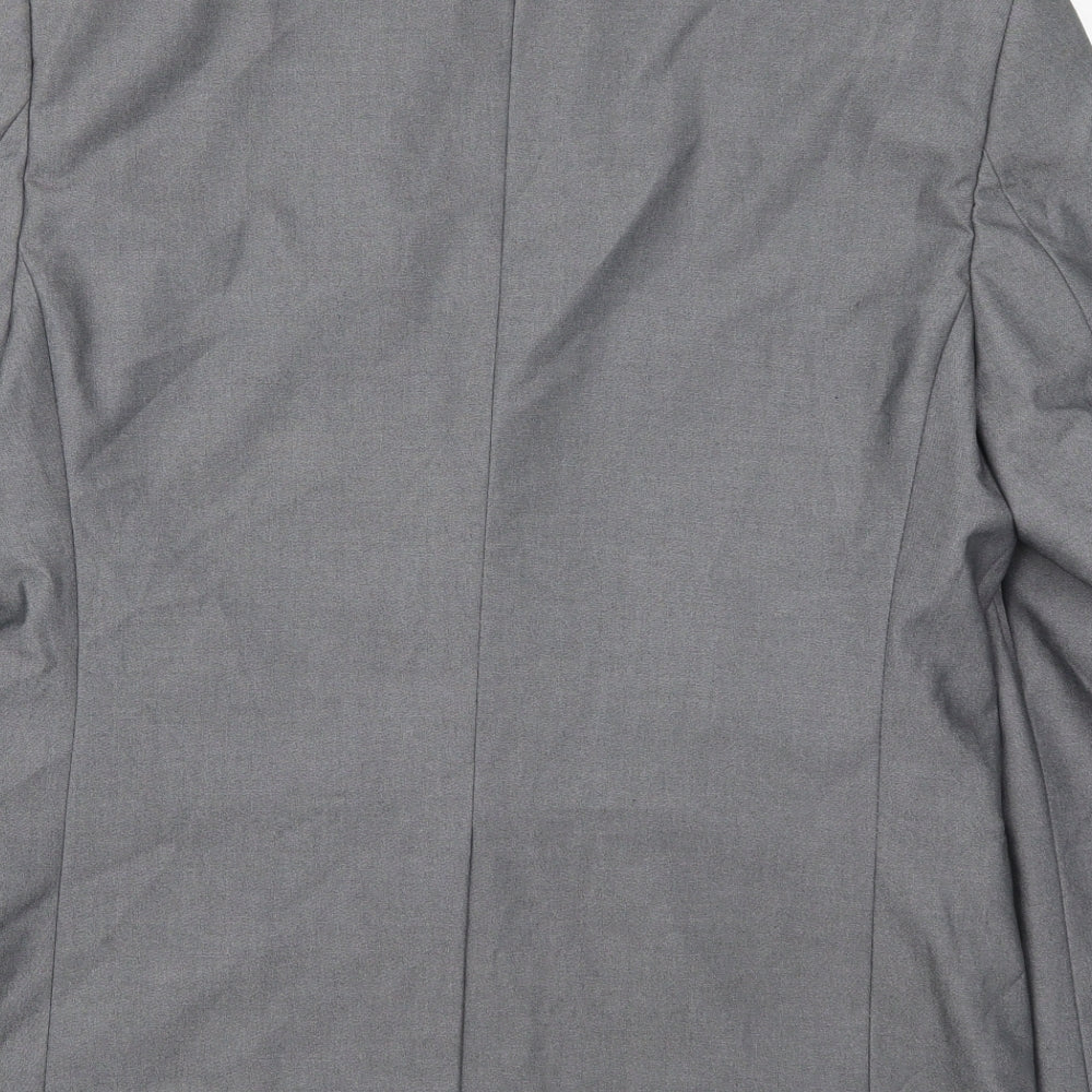 George Mens Grey  Polyester Jacket Suit Jacket Size 40