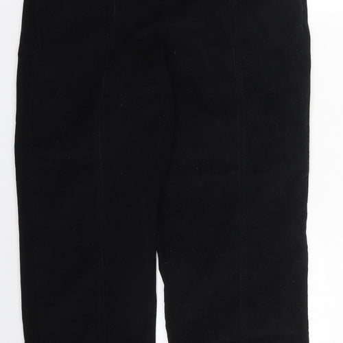 Isle Womens Black  Cotton Trousers  Size 12 L26 in Regular