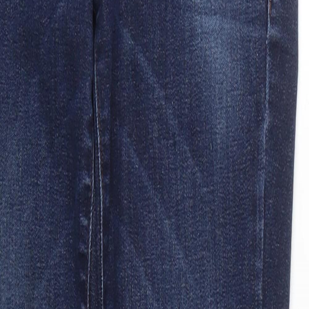 NEXT Womens Blue  Cotton Skinny Jeans Size 8 L27 in Regular Button