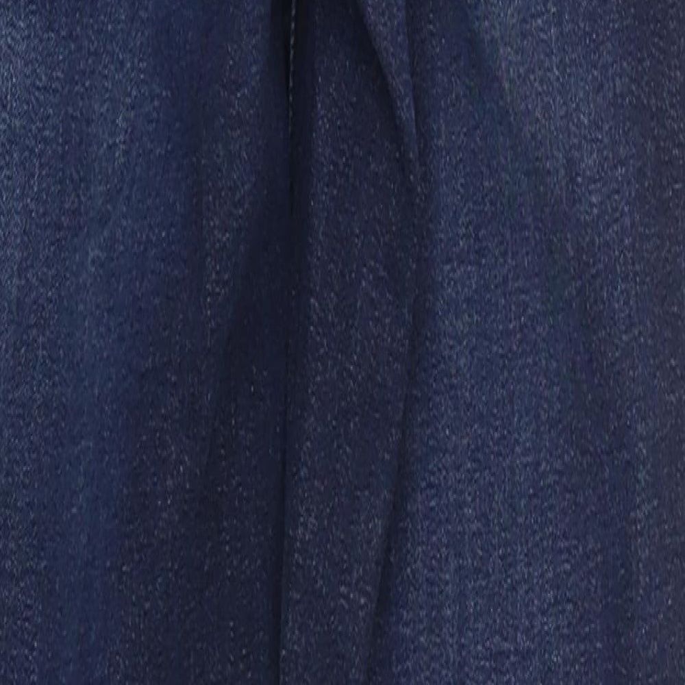 NEXT Womens Blue  Cotton Skinny Jeans Size 8 L27 in Regular Button