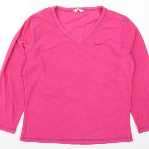 Dunnes Womens Pink Solid Polyester Top Pyjama Top Size 14   - Dream