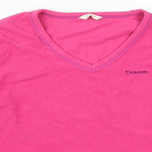 Dunnes Womens Pink Solid Polyester Top Pyjama Top Size 14   - Dream