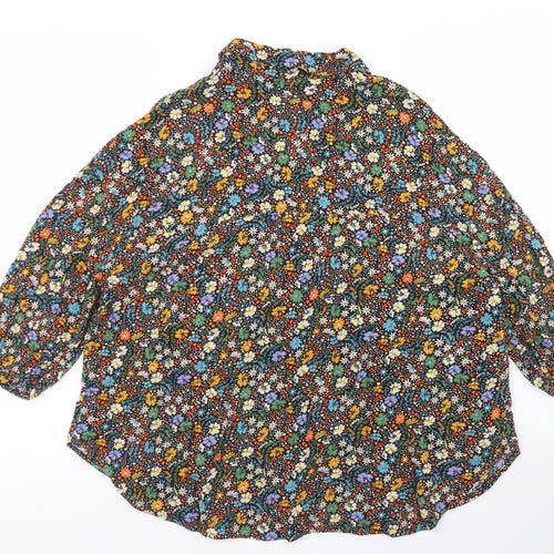 NEXT Womens Multicoloured Floral Viscose Basic Blouse Size 6 Collared
