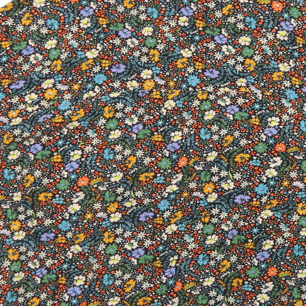 NEXT Womens Multicoloured Floral Viscose Basic Blouse Size 6 Collared