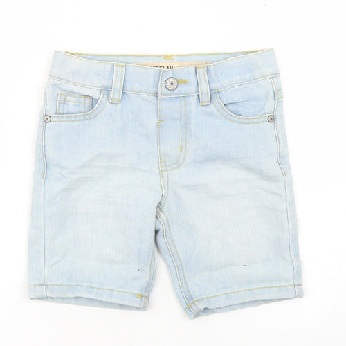 Denim Co Girls Blue  Cotton Boyfriend Shorts Size 3-4 Years  Regular