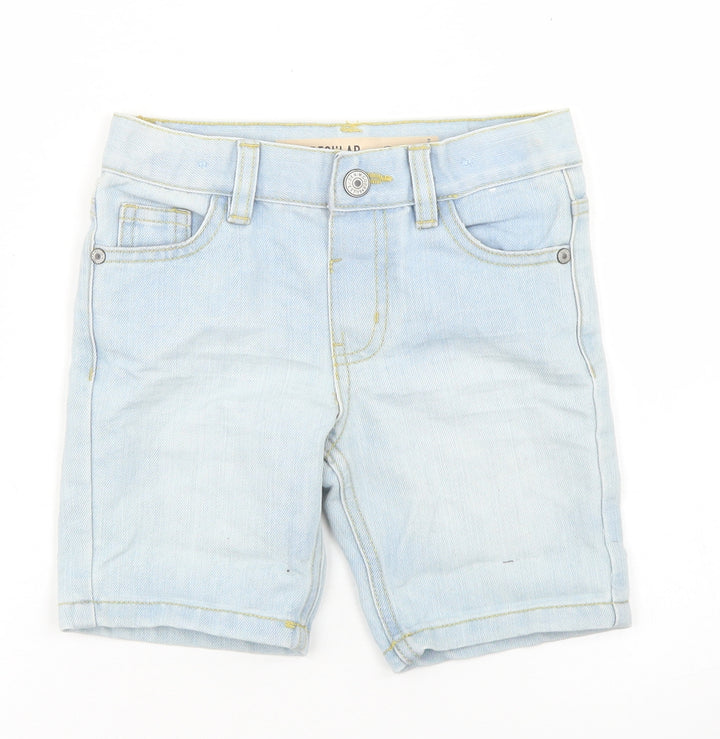 Denim Co Girls Blue Cotton Boyfriend Shorts Size 3-4 Years Regular