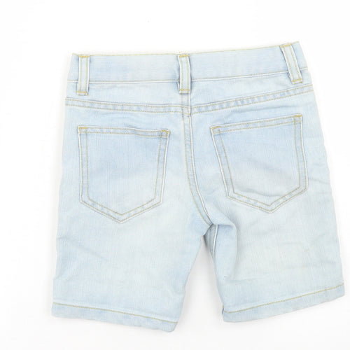 Denim Co Girls Blue  Cotton Boyfriend Shorts Size 3-4 Years  Regular