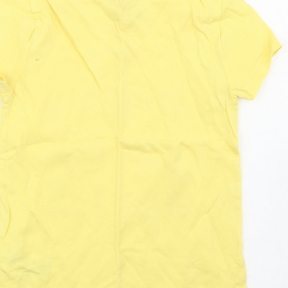 F&F Girls Yellow  Cotton Basic T-Shirt Size 4-5 Years Crew Neck  - My mummy is my world