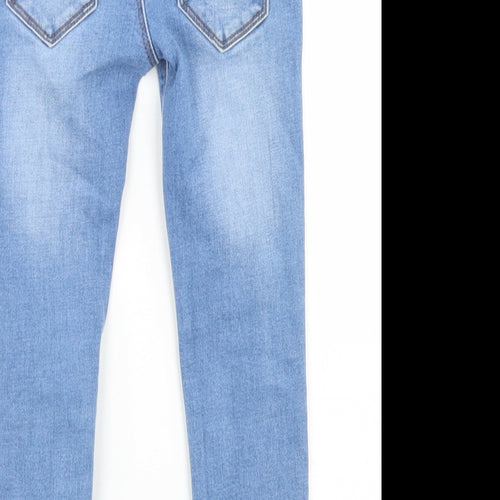Denim Co Girls Blue  Cotton Skinny Jeans Size 5-6 Years  Regular Button