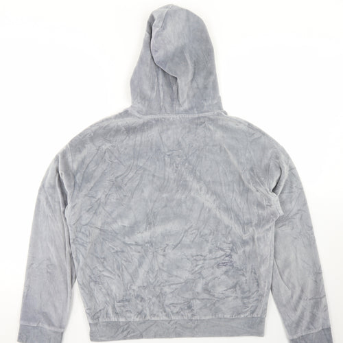 Topshop Womens Grey  Cotton Pullover Hoodie Size 8