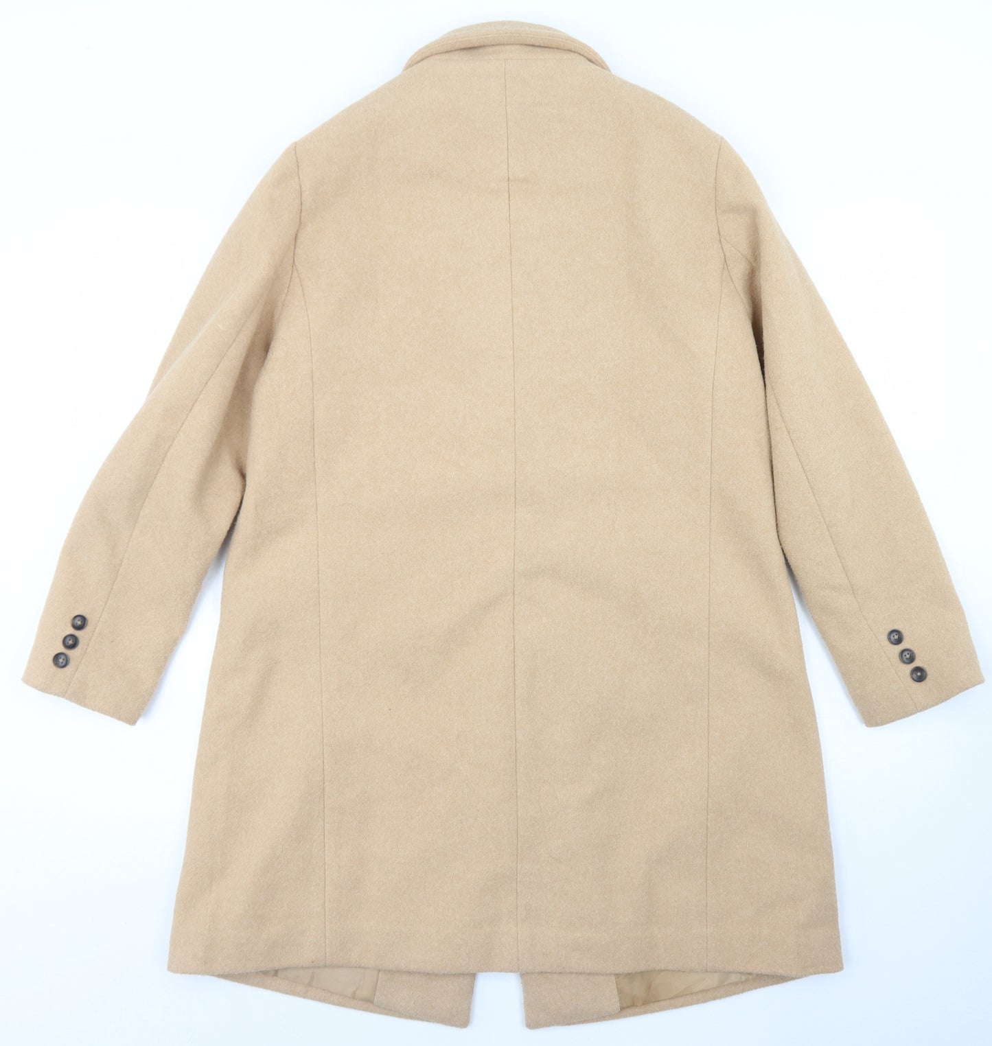 New Look Womens Beige   Overcoat Coat Size 14  Button