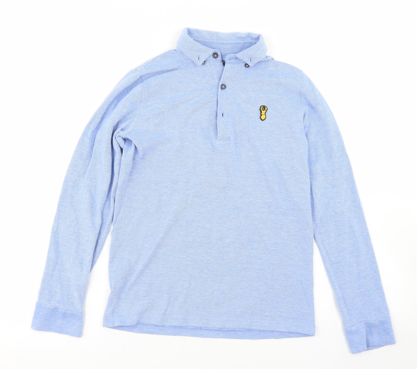 NEXT Boys Blue  Cotton Basic Polo Size 10 Years Collared Button