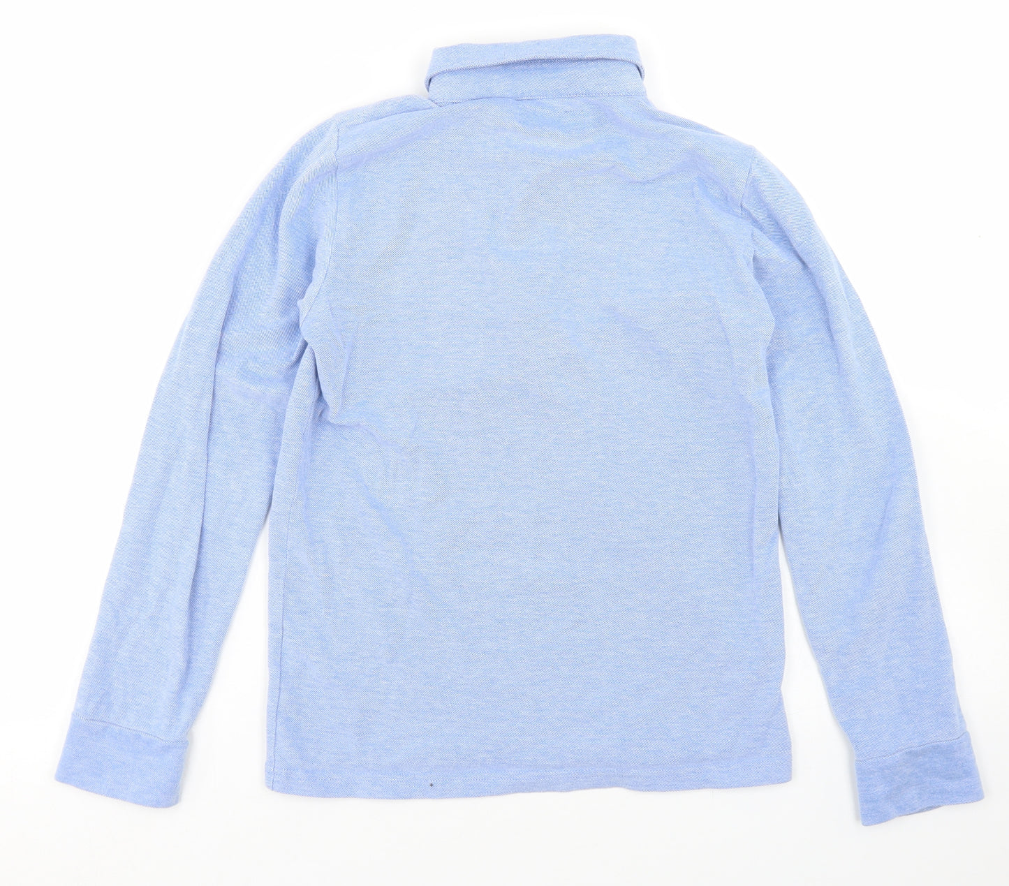 NEXT Boys Blue  Cotton Basic Polo Size 10 Years Collared Button
