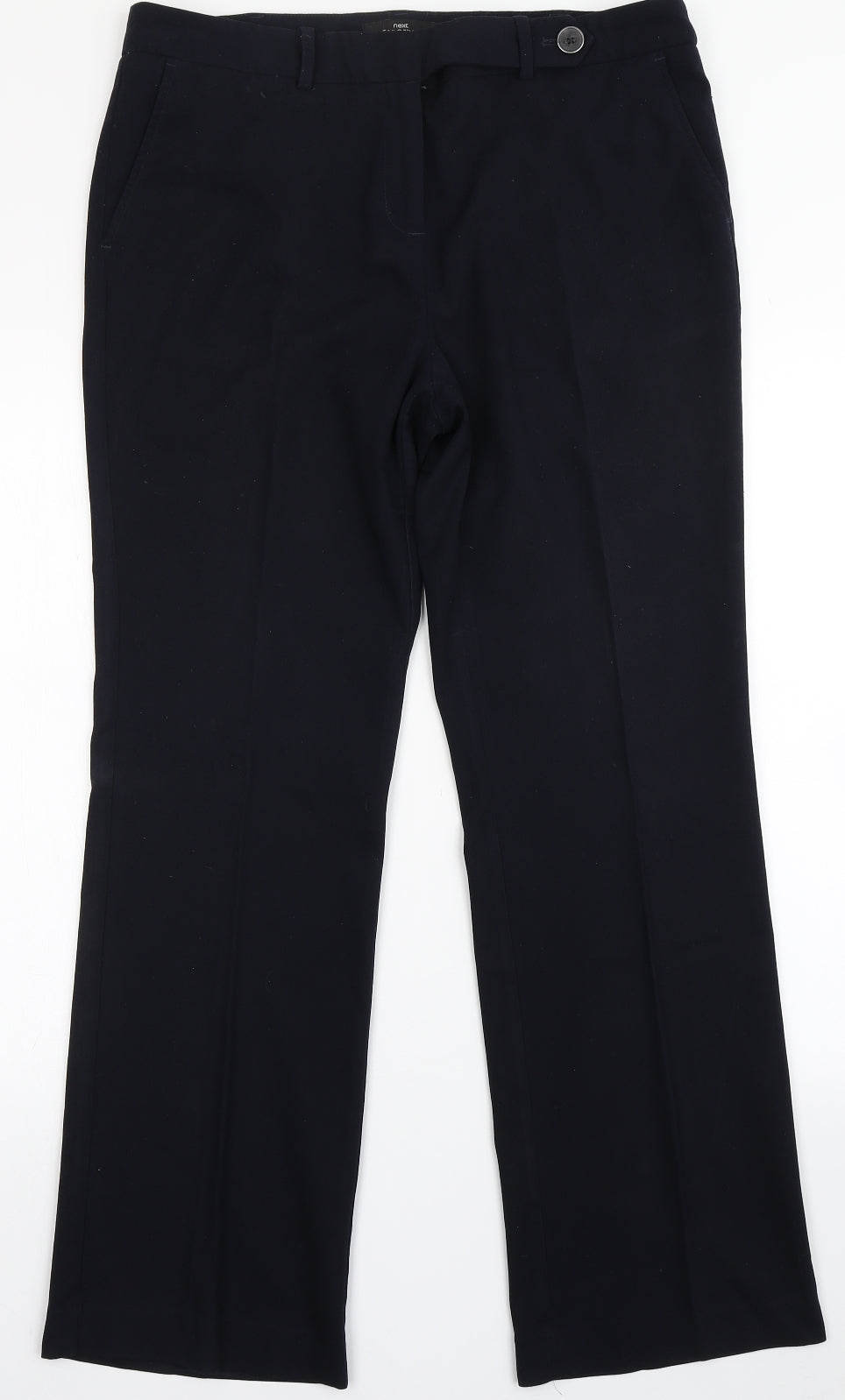 NEXT Womens Blue  Polyester Dress Pants Trousers Size 14 L30 in Regular Button