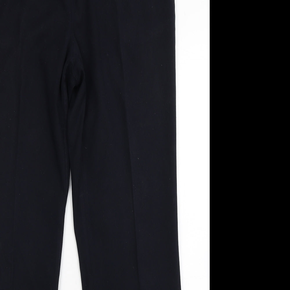 NEXT Womens Blue  Polyester Dress Pants Trousers Size 14 L30 in Regular Button