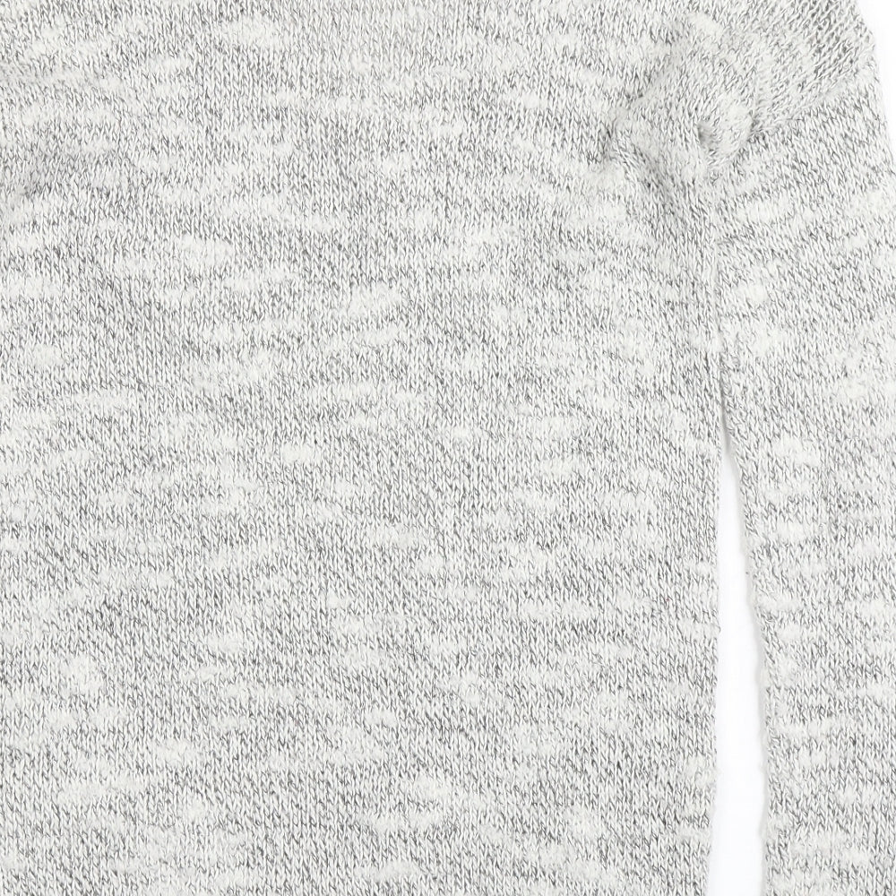 American Eagle Outfitters Womens Ivory V-Neck  Acrylic Pullover Jumper Size L