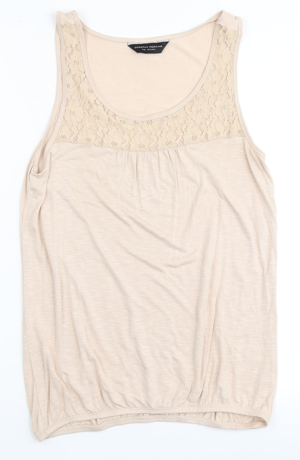 Dorothy Perkins Womens Pink  Viscose Basic Tank Size 8 Round Neck
