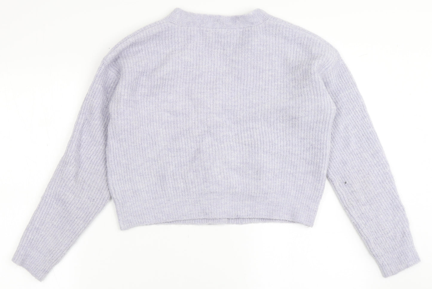 Candy Couture Girls Purple V-Neck  Acrylic Cardigan Jumper Size 13 Years  Button