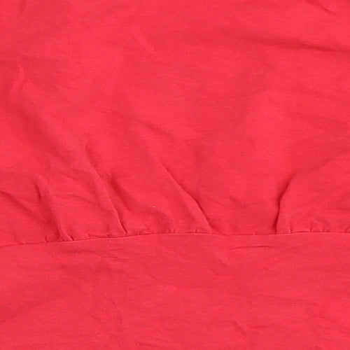Candy Couture Girls Pink  Cotton Cropped T-Shirt Size 12 Years Round Neck