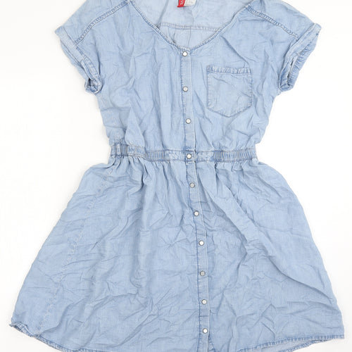 Divided by H&M Womens Blue  Lyocell A-Line  Size 6  Round Neck