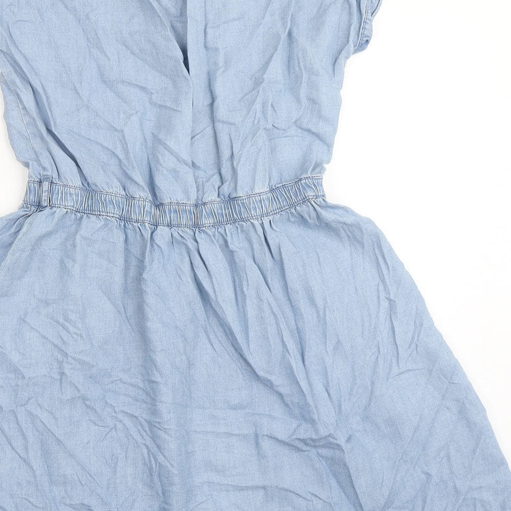 Divided by H&M Womens Blue  Lyocell A-Line  Size 6  Round Neck