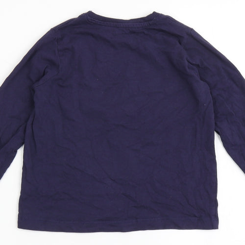 Jeff&Co Boys Blue  100% Cotton Basic T-Shirt Size 2-3 Years Round Neck  - Tractor