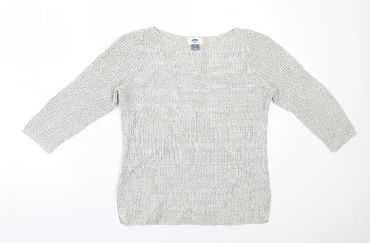 Old Navy Womens Grey Round Neck  Cotton Pullover Jumper Size XS