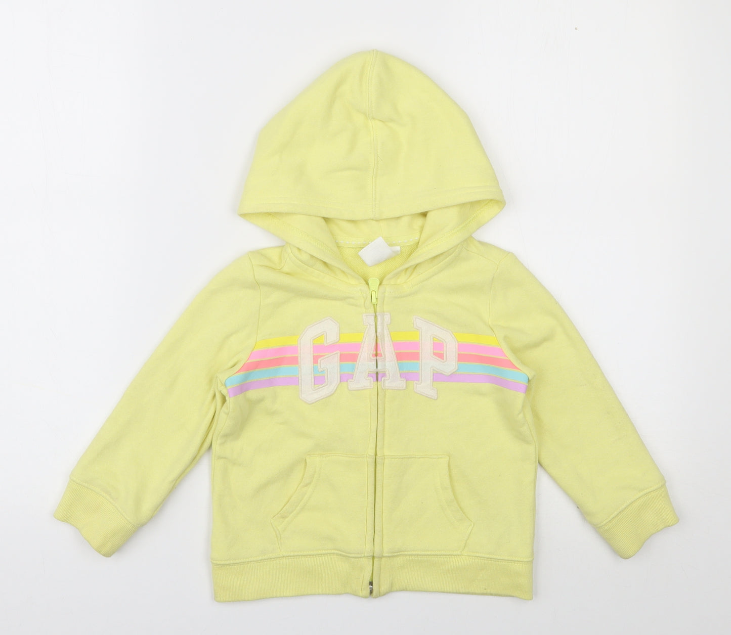 Baby Gap  Girls Yellow  Cotton Full Zip Hoodie Size 3 Years  Zip