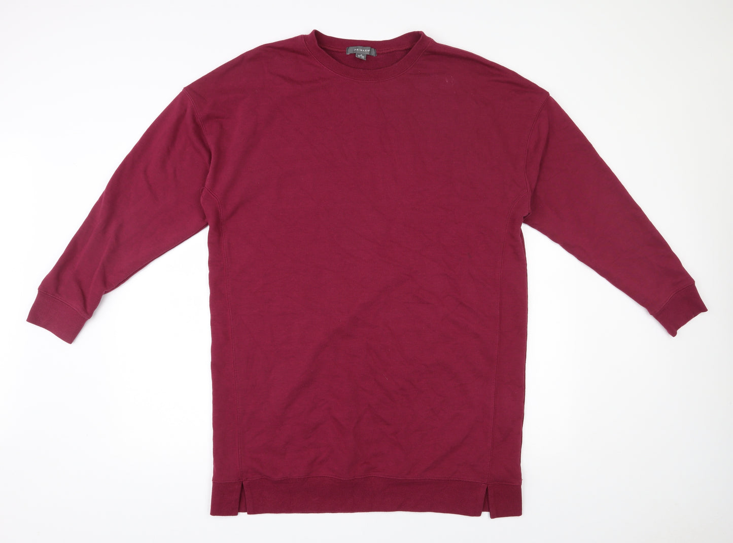 Primark Womens Red  Cotton Pullover Sweatshirt Size 12  Pullover