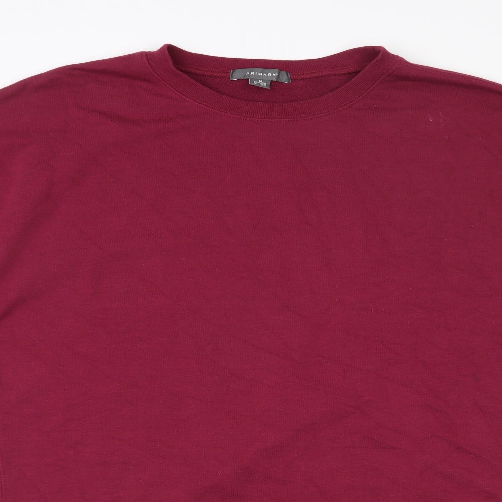 Primark Womens Red  Cotton Pullover Sweatshirt Size 12  Pullover