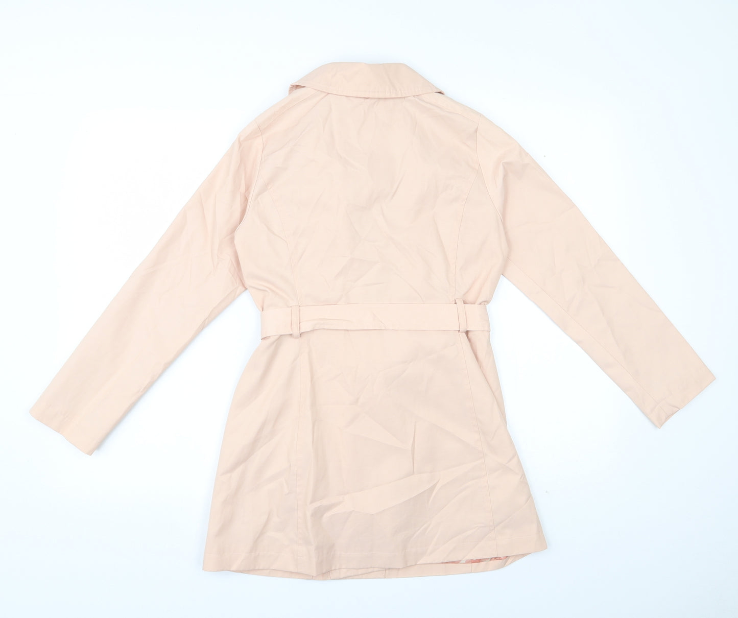 Michael Kors Womens Pink   Trench Coat Coat Size 10  Zip